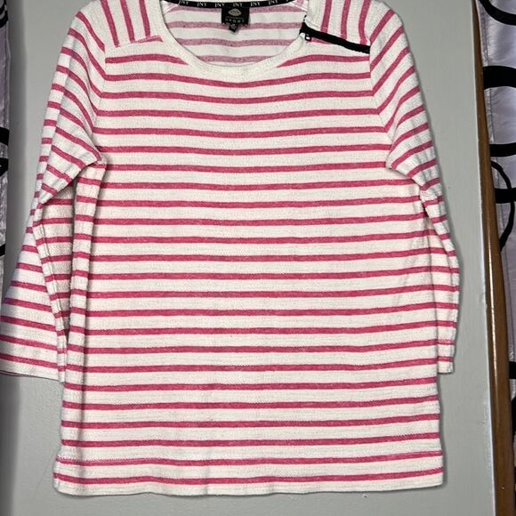 Jones, New York Sport striped three-quarter sleeve, top size medium - Picture 4 of 12